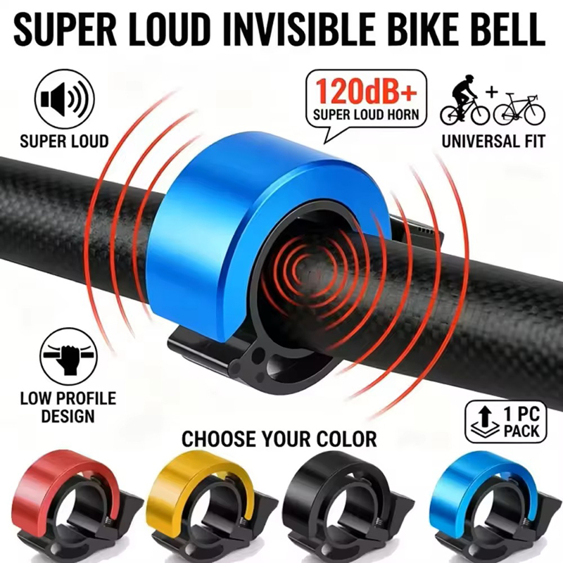 Bike Bell - กระดิ่งจักรยานอเนกประสงค์แบบติดแฮนด์ ขนาดเล็ก มองไม่เห็น เสียงดัง ชัดเจน สำหรับจักรยานเสือภูเขา
