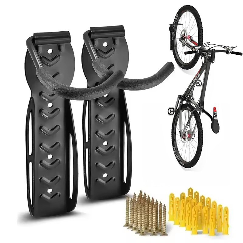 Cycling Gear Wall Hanger - ตะขอแขวนจักรยานติดผนัง ราวจอดจักรยาน ตะขอแขวนติดผนัง ตะขอแขวนจักรยานพับได้ สำหรับจัดแสดงและจอดจักรยานเสือภูเขา อุปกรณ์เสริม