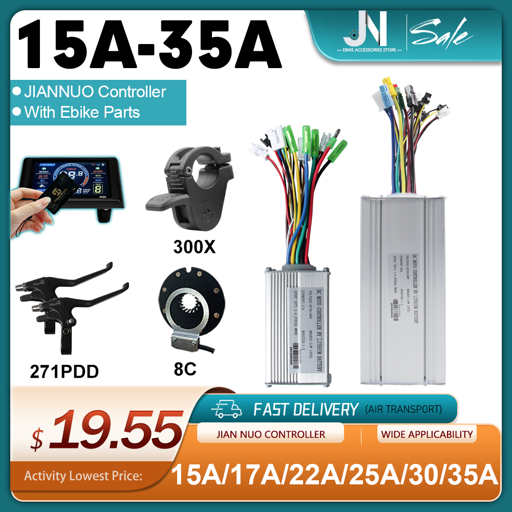 Cycling Gear Display - จักรยานไฟฟ้า JN 36V/48V 15A/17A/22A/25A/30A/35A คอนโทรลเลอร์แบบไซน์เวฟ พร้อมปลั๊ก