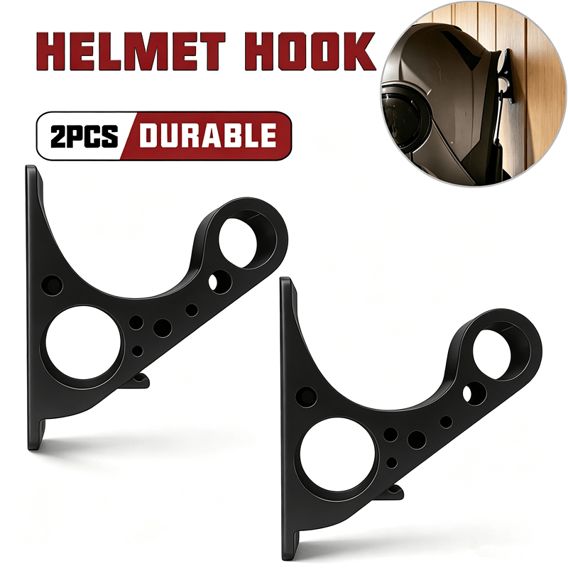 Cycling Gear Wall Hanger - ที่แขวนหมวกกันน็อคมอเตอร์ไซค์แบบติดผนัง 2 ชิ้น, ตะขอแขวนป้องกันรอยขีดข่วนสำหรับหมวกกันน็อคเต็มใบ, ที่เก็บของอเนกประสงค์สำหรับกุญแจ ถุงมือ