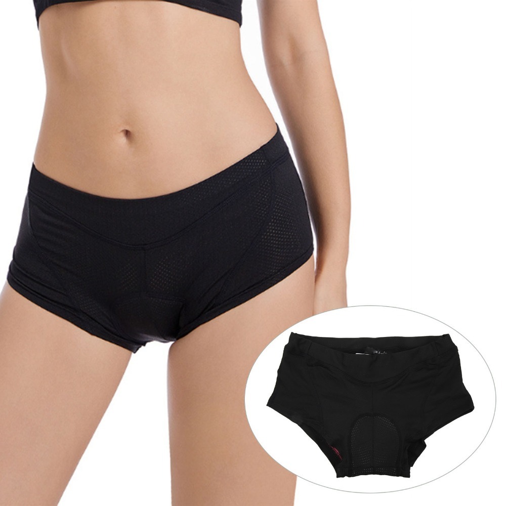 Padded Cycling Shorts - กางเกงชั้นในสำหรับปั่นจักรยานผู้หญิง บุแผ่นรอง 3 มิติ แห้งเร็ว ผลิตจากโพลีเอสเตอร์
