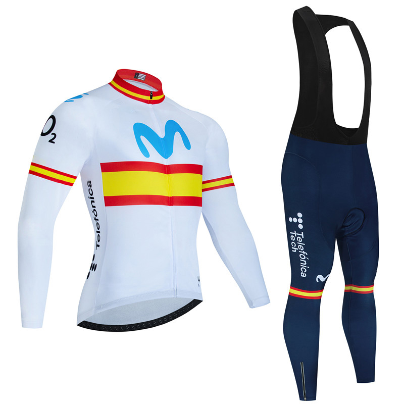 สเปน Movistar ฤดูใบไม้ร่วงแขนย - Cycling Gear Logo บทวิจารณ์และราคา