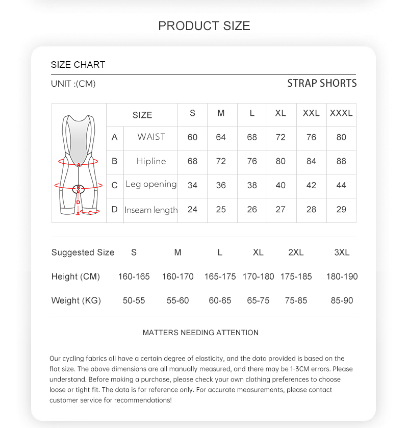 กางเกงปั่นจักรยานแบบมีสายรัดเอ - Padded Cycling Shorts บทวิจารณ์และราคา