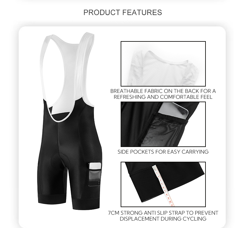 กางเกงปั่นจักรยานแบบมีสายรัดเอ - Padded Cycling Shorts บทวิจารณ์และราคา
