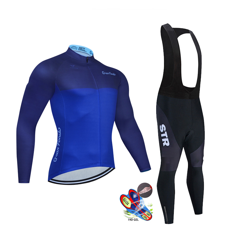 ฤดูใบไม้ร่วงสีดําชุดขี่จักรยาน - Cycling Gear Logo บทวิจารณ์และราคา