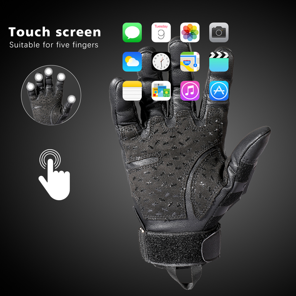 PU หนัง Full Finger ยุทธวิธีหน - Cycling Gear Display บทวิจารณ์และราคา