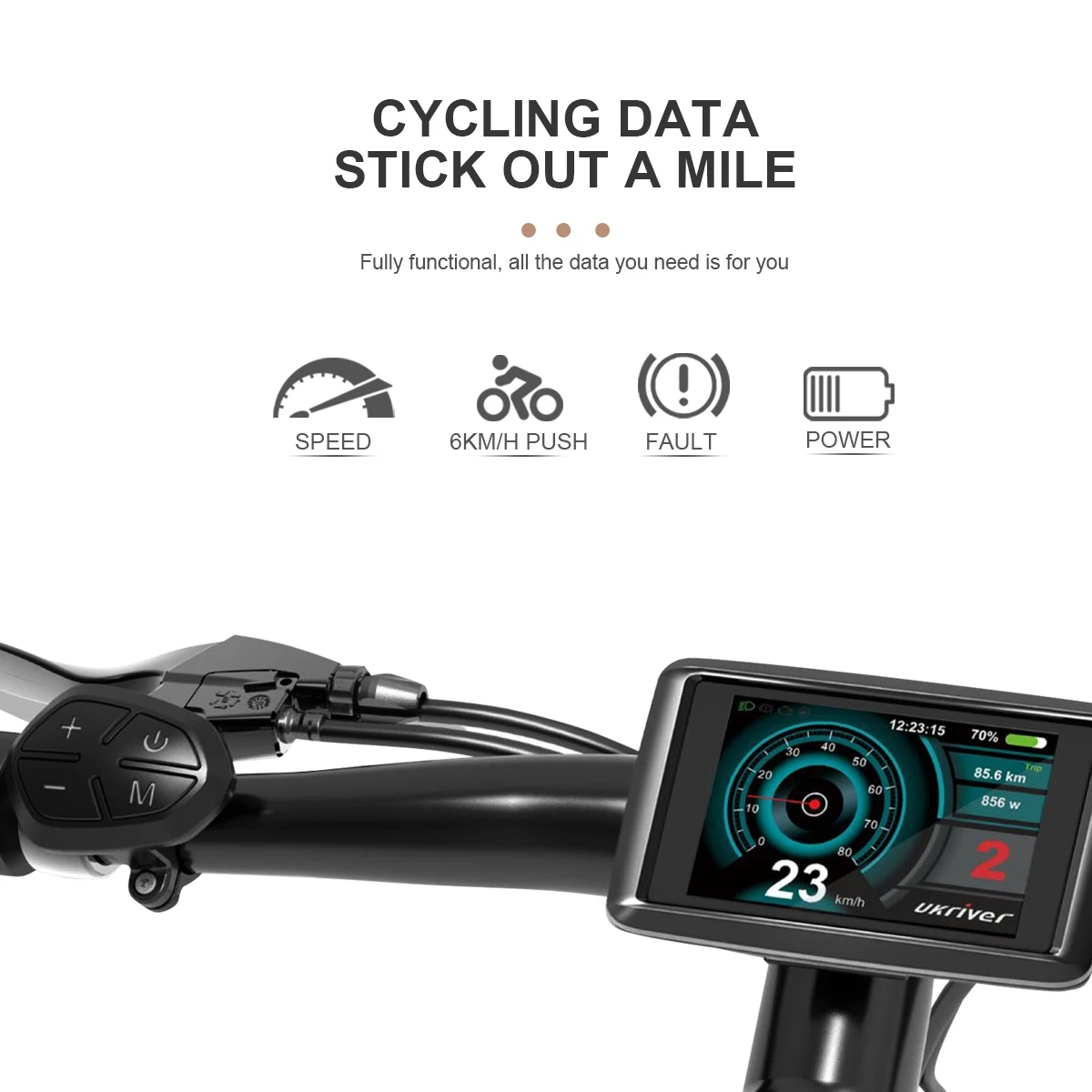 จอแสดงผลสี 24V-72V UKC1/UKC1+  - Cycling Gear Display บทวิจารณ์และราคา