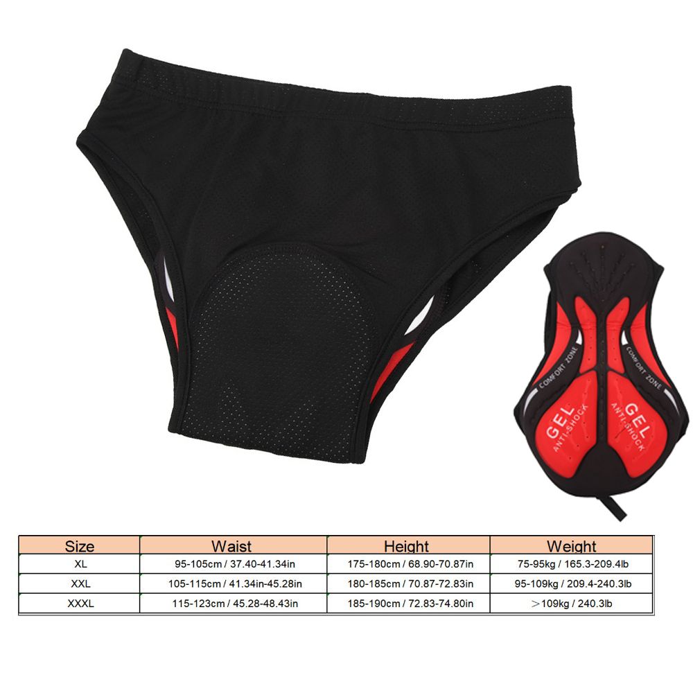 กางเกงในปั่นจักรยานแบบ 3 มิติ  - Padded Cycling Shorts บทวิจารณ์และราคา