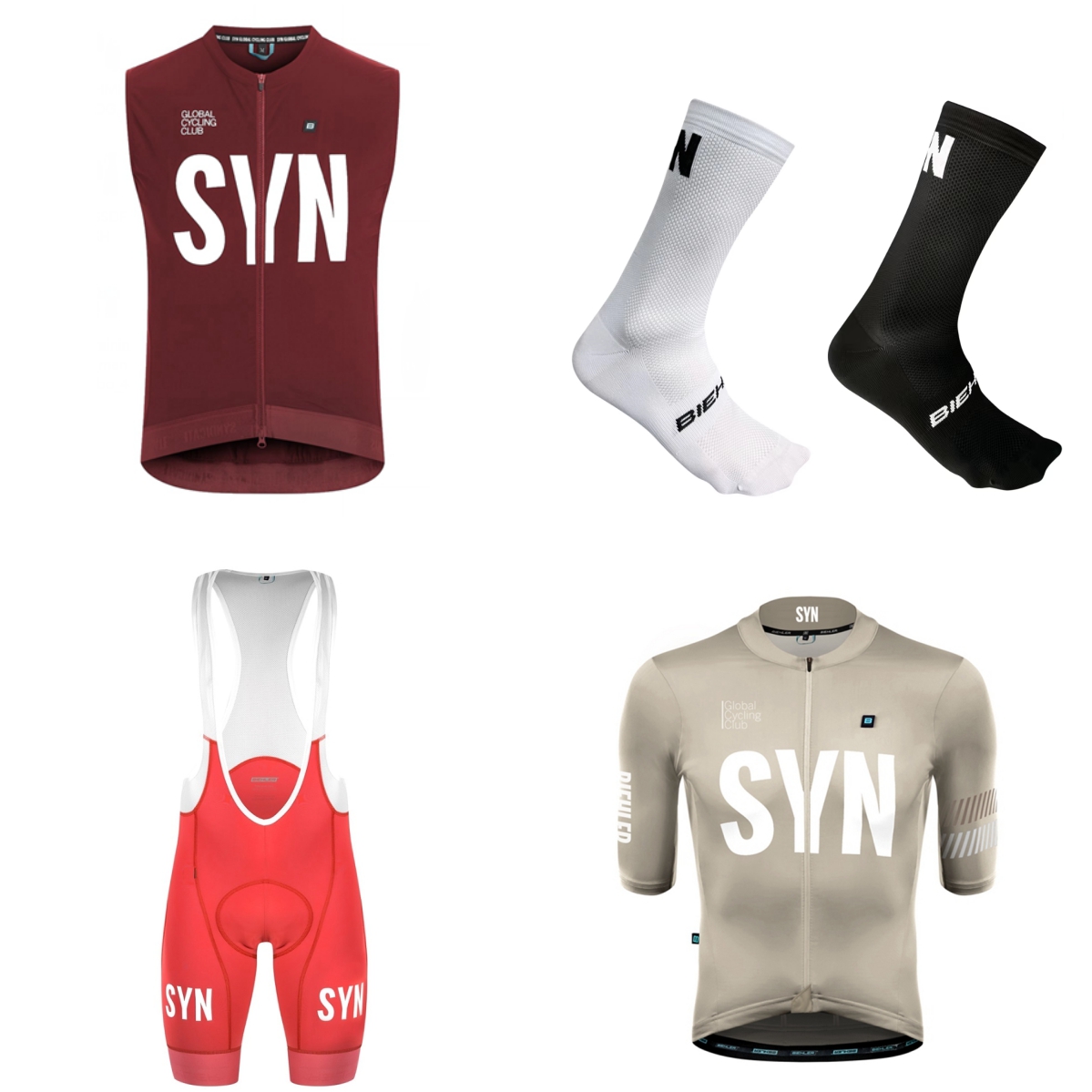 ชุดปั่นจักรยานแขนสั้นสำหรับฤดู - Cycling Gear Logo บทวิจารณ์และราคา